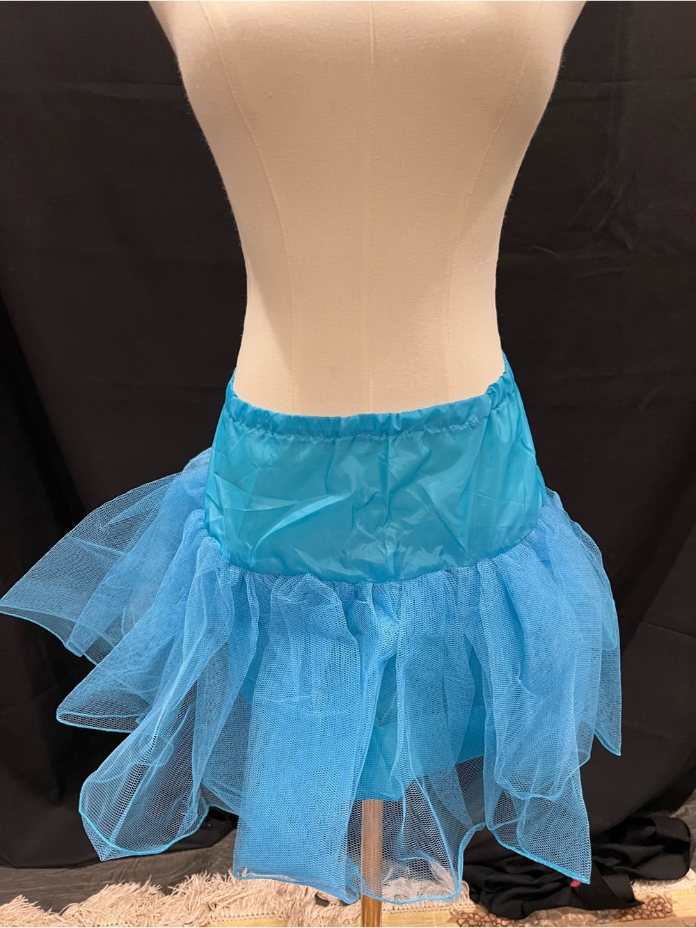 Light Blue Tulle Layered Women's Skirt